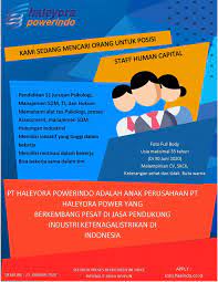Maybe you would like to learn more about one of these? Lowongan Kerja Pegawai Pt Haleyora Powerindo Pt Pln Group Tahun 2020 Rekrutmen Lowongan Kerja Bulan Juli 2021