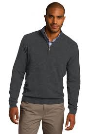 Download Port Authority Men S Quarter Zip Sweater Sw290