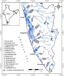 Periyār river from mapcarta, the free map. Landward Extension Of Kerala Konkan Basin Showing Fossil Wood Locations Associated With Wetlands And Major River Basins Of South West India