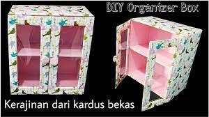 Membersihkan bagian dalam kotak penyimpanan. Kerajinan Dari Kardus Bekas Kotak Penyimpanan Serbaguna Diy Organizer Box Youtube