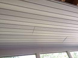 Solid vinyl soffit beautifully covers porch ceilings, eaves and overhangs of your home. Vinyl Soffit For Ceiling Tell Me What I Am Doing Wrong Doityourself Com Community Forums