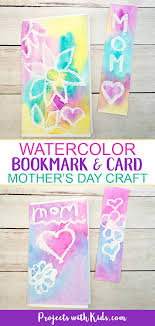 Here are some free printable mothers day coloring pages kids will love personalizing for mom! Mother S Day Bookmark Card Watercolor Project For Kids Projects With Kids