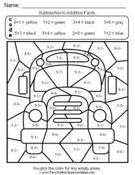 Our grade 4 math worksheets help build mastery in computations with the 4 basic operations, delve deeper into the use of fractions and decimals and introduce the concept of factors. 2nd Grade Go Math 3 5 Relate Addition And Subtraction Color By Number Go Math Kids Math Worksheets Go Math 2nd Grade