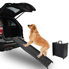 Ecotric Foldable Pet Dog Ramps For Suv Truck Rv Cars Sturdy And Compact And Lightweight Pets Accessories Best For Car Or High Bed Small Medium Large Dog O Dog