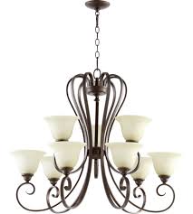 Quorum 6053 9 86 Celesta 9 Light 34 Inch Oiled Bronze Chandelier Ceiling Light In Amber Scavo