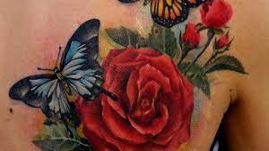 Black rose tattoo designs is often associated with dark feelings and death. Butterfly Rose Tattoo Designs Butterflies Pose With A Tattoos At Repinned Net