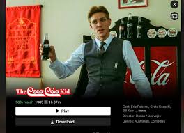 Streaming on Prime and Netflix. THE COCA COLA KID (1985) Becker (Eric  Roberts) is a highly dedicated American marketing expert working for the  Coca-Cola Company. His job is to travel the world