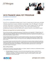 Defines financial situtation by completing quantitative analyses. Finance Analyst Program