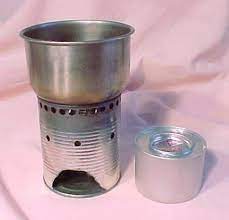 homemade sterno tin can stoves using sterno work very well two sizes shown herefor homemade heater candle stove survival prepping