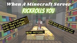 No swearing(cussing) you cannot kill other players no abusing commands (if opped) no greifing ever the penalty to. Video When A Minecraft Server Rickrolls You Cubecraft Games