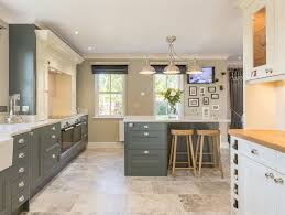 Atlantis Kitchens Project Penrith Shaker Painted Ivory And Farrow Ball Painted Downpipe Kitchen Bosch Ap Kitchen Seating Kitchen Cabinet Colors Kitchen