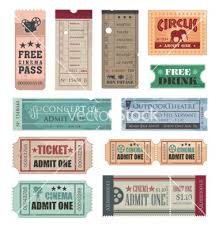Vintage Movie Tickets On Vectorstock Vintage Ticket Vintage Movies Ticket Design