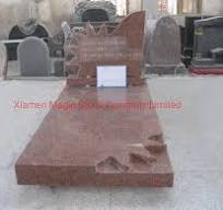 Modern European Nature Red Granite Stone Headstone Designs