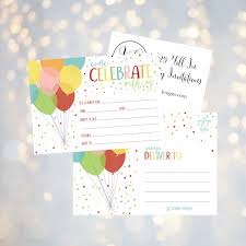See more ideas about 1st birthday invitation template, birthday invitation templates, 1st birthday invitations. 25 Rainbow Balloon Party Invitations For Kids Teens Adults Boys Girls Blank Children Happy 1st Birthday Invitation Cards Unique Baby First Bday Invites Toddler 1 2 3 Year Old Invites Fill In Pricepulse