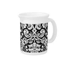 Black And White Pitcher Image Result For Black White Damask Pitcher White Damask Tea Saucers