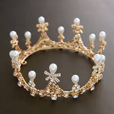 25% off with code take25zazzle ends today. Luxury Wedding Birthday Full Round Crown Women Bridal Gold Tiara Pearl Royal Princess Queen Bride King Crown For Girls Pageant Hair Jewelry Aliexpress