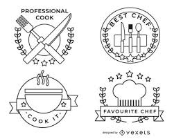 Professional Chef Logo Design Set Logo Design Set Chef Logo Badge Design