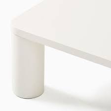 Chrome coffee table with black lacquer top. Hazel Coffee Table