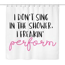 Nymb live laugh love shower curtains, quote live every moment laugh every day love beyond words, polyester fabric inspirational shower curtain, bathroom accessory sets (70x70) 4.6 out of 5 stars. 76 Sarcastic Shower Curtains Ideas Funny Shower Curtains Sarcastic Jokes Clever Quotes