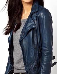 Buy Blue Slim Fit Leather Jacket For Women S With 25 Discount 200 Lamb Leather Jacket Leather Jacket Style Blue Leather Jacket