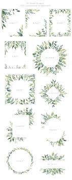 Watercolor Greenery Green Leaves Png 143939 Illustrations Design Bundles Watercolor Flower Wreath Watercolor Leaves Wreath Watercolor