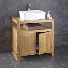 75cm Wide Cube Solid Oak Freestanding Bathroom Washstand Unit With Sink Basin In Home Furniture Diy Oak Bathroom Oak Bathroom Furniture Oak Bathroom Vanity