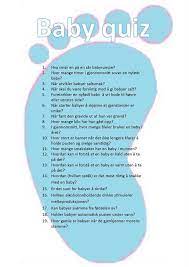 Baby Shower Quiz Og Andre Leker Aktiviteter Til Babyshower Dap Ideer Quiz Nyfodt