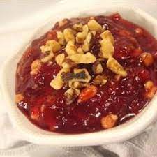Raw cranberries and earthy walnuts are transformed into a tart, fresh condiment for turkey. Cranberry Walnut Relish I Recipe Allrecipes