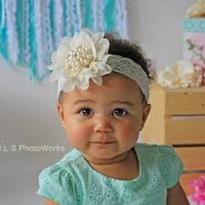 Easter Pastel Lacy Lavender Baby Girl Headband