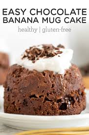 Chocolate Banana Mug Cake Gluten Free Healthy Simply Quinoa Recipe Homemade Recipes Dessert Mug Cake Healthy Quinoa Dessert Recipes