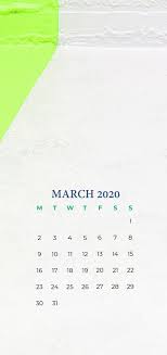 March 2020 Iphone Wallpaper In 2020 Calendar Wallpaper Calendar Template Monthly Calendar Template