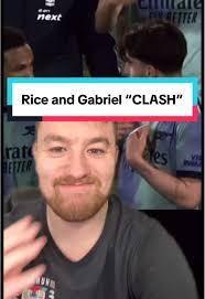 Rice and Gabriel “CLASH” at the end of the Arsenal vs Nottingham Forest  game #arsenal #arsenalfc #afc #arsenalfans #declanrice #rorytalksfootball