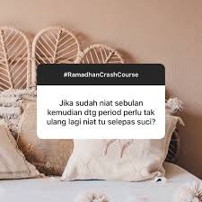 Nah, kali ini, tokopedia akan beri beberapa tips untuk ubah gaya hidup sehingga haid lebih lancar. Jiw On Twitter Niat Sebulan Dan Adakah Niat Itu Terputus Jika Kita Sakit Atau Haid Di Mana Kita Tak Boleh Berpuasa