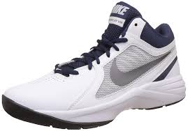 Buy Nike Men's The Overplay VIII White, Metallic Dark Grey and Mid Navy  Leather Basketball Shoes - 5.5 UK/India (38.5 EU)(6 US) at Amazon.in