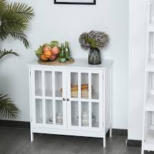 Storage cabinets for every room. Kleankin Storage Sideboard Buffet Cabinet Credenza With 2 Transparent Doors Dining Cupboard For Multifunction In Kitchen