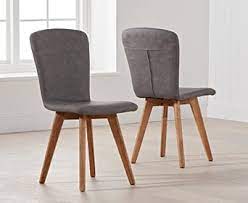 Bontempi clara light gray side dining chair. Tivoli Grey Retro Faux Leather Chairs Tivoli