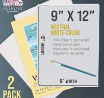US Art Supply 9" x 12" Premium Heavyweight Watercolor Paper Pad, Pack of 2  (24 Sheets Each), 90lb (190gsm) - Spiral Bound, Cold Pressed, Acid-Free, ...