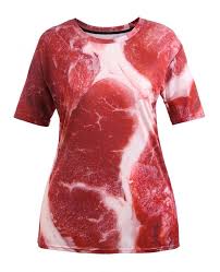 Plus Size Pork Meat 3d Print T Shirt Brick Red 3068120217 Size 3xl Plus Size T Shirts Designer Outfits Woman T Shirts For Women