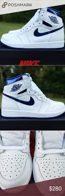 Nike Air Jordan 1 Retro High Og Metallic Navy Nike Air Jordan 1 Retro High Og Metallic Navy Nike Air Jordan 1 Retro High Og White Metallic Navy 2017 555088 1 Jordan 1 Retro High Air Jordans Jordans For Men