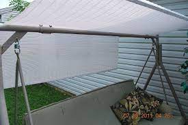 Joy S Jots Shots Whatnots Blind Swing Canopy Patio Swing Canopy Diy Canopy Outdoor Furniture Makeover