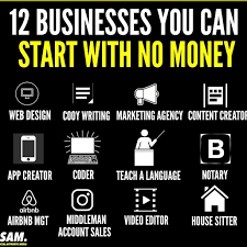 12 Business You Can Start With No Money Singapore Money Management Advice Business Ideas For Beginners Business Entrepreneur Startups