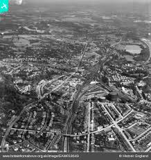 Redhill market hall was built on half an acre of land bought for £200 to fulfil a need in the town for meeting rooms and an indoor market. Eaw018649 England 1948 The Town Redhill 1948 This Image Has Been Produced From A Print Britain From Above