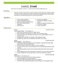 Fast Food Server Resume Examples Free To Try Today Myperfectresume