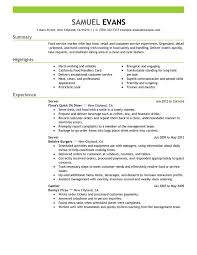 Job applications and cv templates. Fast Food Server Resume Examples Free To Try Today Myperfectresume