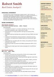 We have a new role open in our team for a financial analyst. Real Estate Analyst Resume Samples Qwikresume