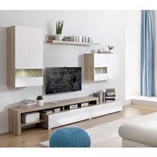 Meuble Tv Design Mural Boran Blanc Hogar