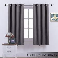 Blackout Window Curtain For Bedroom Grey Color Home Decoration Thermal Insulated Room Darkening Drape Drapery By Nicetown W52 X L63 Inch 8 Grommets Ri Purple Curtains Bedroom Curtains Window Treatments Curtains