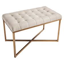 Threshold Tufted Bench Buff Beige And Gold Target Sammy Bedroom Furniture Muebles Muebles Pequenos Muebles