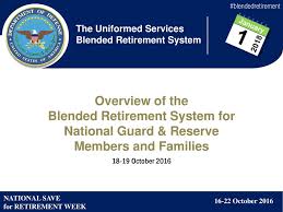 Blended Retirement System For National Guard Reserve Ppt