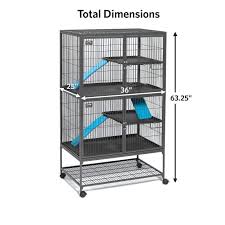 Midwest Deluxe Ferret Nation Addon Unit Ferret Cage Model 183 Includes 1 Leakproof Pans 1 Shelf 1 Ramps W Ramp Cover Co Pet Cage Small Animal Cage Ferret Cage